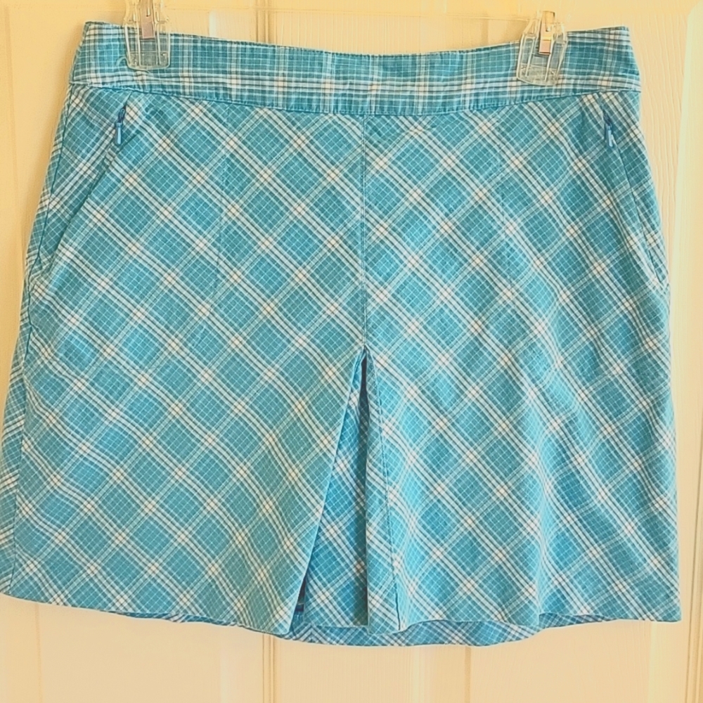 Lady Hagan plaid golf skirt